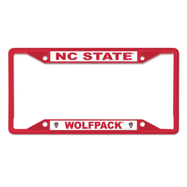 License Plate Frame Red NC State Wo